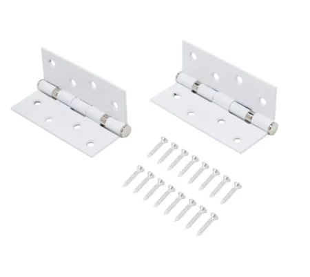 Петля под врезку универсальная АЛЛЮР 2043 101х76 2BB-FHP WW 2 подш. белая блистер 2шт *1/25/50