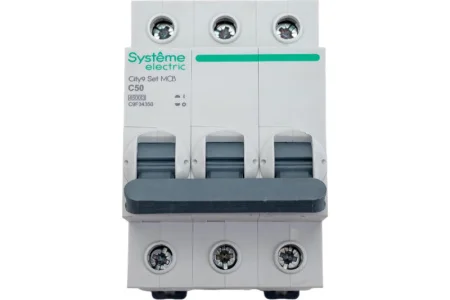 Выключатель автоматический модульный 3п C 50А 4.5кА C9F34350 Systeme Electric 1701582