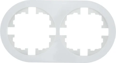 Рамка 2-м OSEN б/вст белая круглая Lezard 744-0200-147