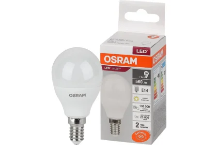 Лампа светодиодная LVCLP60 7SW/830 230V E14 10X1 RU OSRAM
