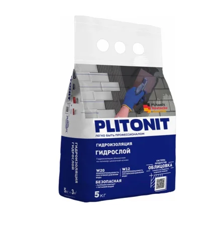 Гидроизоляция обмазочная ГидроСлой 5кг PLITONIT Н005719  1