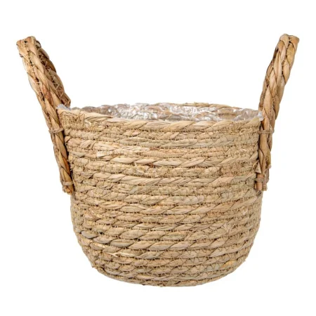 Кашпо плетеное "Кения" круглое с ручками, Д200 Ш200 В155, натуральный Lishan-09 S *1