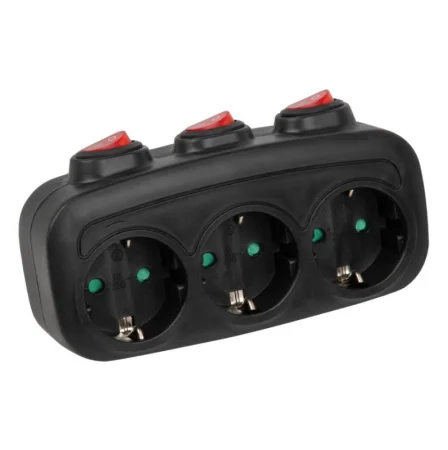 Переходник сетевой с заземл. 10А 2500W IP20 белый S-GES1-10S 873217 (Uniel) *1