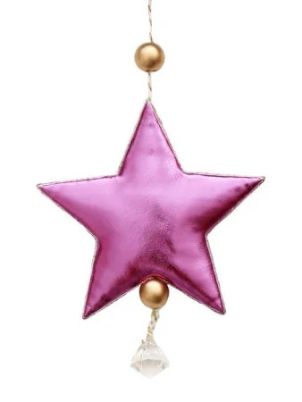 Украшение подвесное Блестящая розовая звездочка 10,5x1,5x28см арт.86367 *1