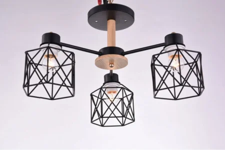 Люстра LV 9179/3 Балтимор Черный/коричневый E27 40W Ø600 H275мм