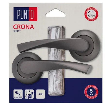 Ручка раздельная Punto LM/A R.TL54.CRONA/HD GR-23 графит 45553 *1