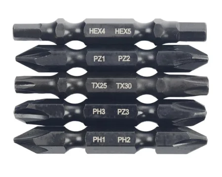 Набор бит двухсторонних S2 Ph1xPh2, Pz1xPz2, Ph3хPz3, Tx25xTx30, Hex4xHex5 х 50 мм 5 шт RAGE by VIRA 554176 *1