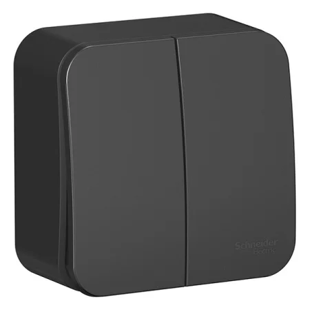 Выключатель 2-кл ОП Blanca 10А антрацит BLNVA105016 Systeme Electric