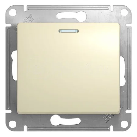 Механизм выключателя 1-кл. СП Glossa 10А IP20 (сх. 1а) 10AX с подсветкой беж. SchE GSL000213
