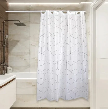 Штора д/ванной п/э 180x180см геометрия PV-131 038718 (Сантис) *1