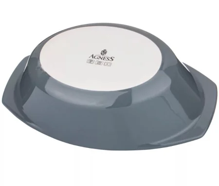 Форма для запекания с жаропрочной крышкой Agness 2,5л серая