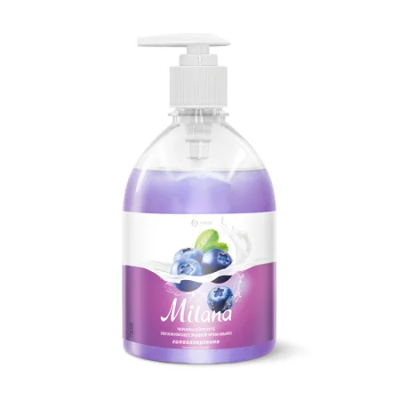 Крем-мыло жидкое увлажняющее 500 мл "Milana черника в йогурте" флакон с дозат./15