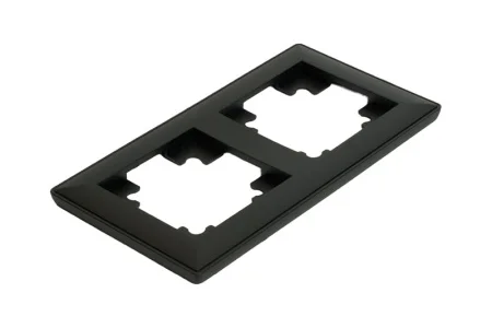 Рамка 2-м "Катрин" пластик черный PFR00-7002-05 Stekker *1