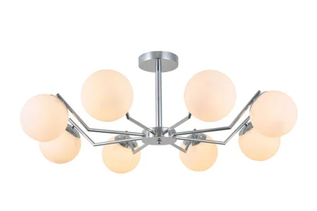 Светильник потолочный LV 9393/8 Окер Хром  Е27 60W Ø780 H280мм