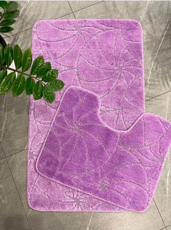 Коврик д/ванной "Ракушка" 50х80/40х50см лаванда МС2-711 (My Crystal) *1