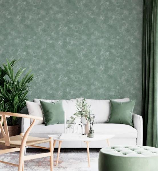 Обои горячего тиснения Elite Перу 8896-18 1,06х10м штукатурка зеленые