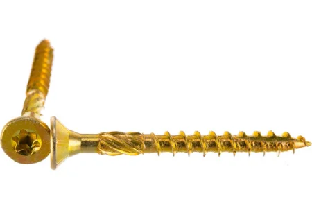 Саморез конструкционный 4,5х45 самозенкующий желт.,потай TORX25 (12 шт.), Bullit-подвес