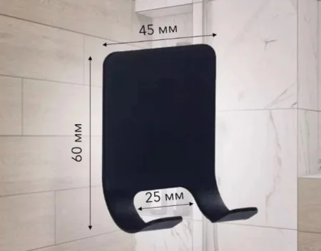 Крючок самоклеящийся DL-H-09BL черный (Deep Lake) *1