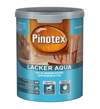 Лак на водной основе для мебели и стен Omnitex Lacker Aqua 10 мт 1л