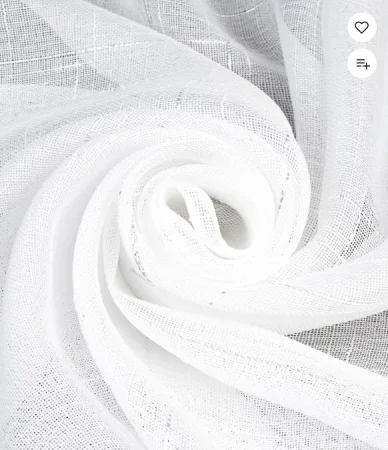 Тюль Лён 300х260см с утяжелителем белый с серебром *1