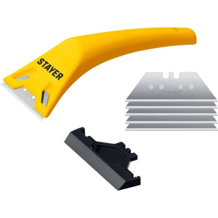 Скребок компактный 60мм, 5 доп.лезвий Stayer 0851-H6 *1
