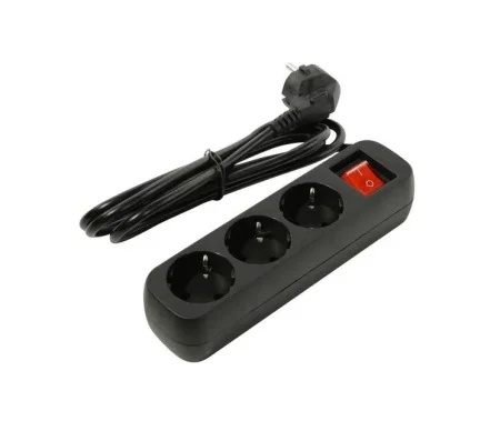 Удлинитель 3х3м с/зазем 16А IP20 S-303 ПВС 3х1 с выкл. черн. 2020 (UNIVersal) *1