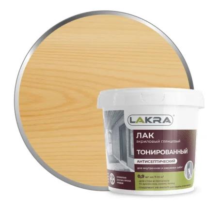 Лак ВД тонированный Бесцветный 0,9кг Лакра 0007561