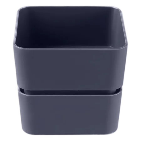 Кашпо д/цветов пласт. "Фиори" 0,45л антрацит КШ-0515 (La Decoro) *1