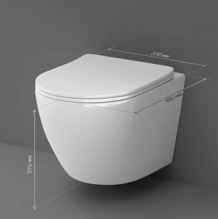 Унитаз подвесной Am.Pm Like C801900SC безободковый, сиденье микролифт, белый