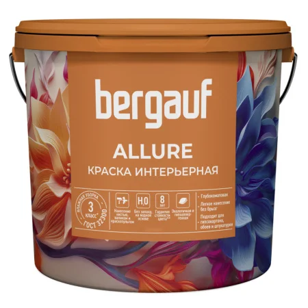 Краска интерьерная водно-дисперсионная полиакрил. д вн. работ Bergauf Allure База С 4,5 л  6,3 кг 80
