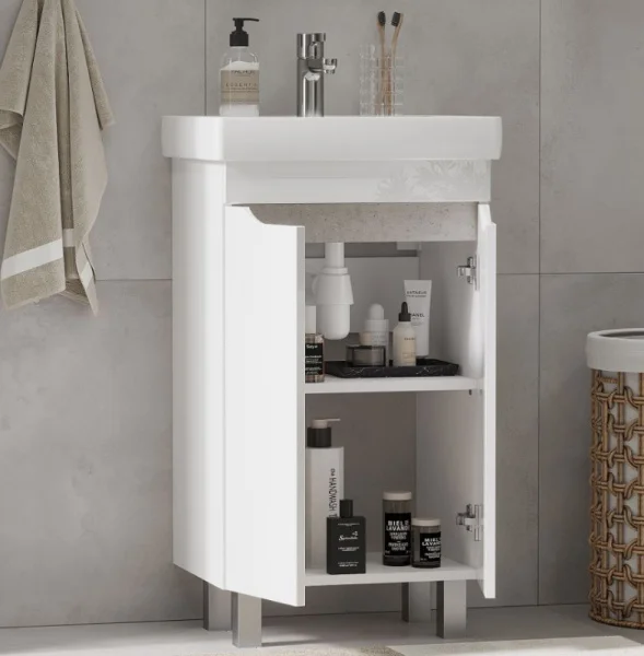 Тумба напольная VOLNA Lake 50 tnLAKE50.2D-01 2 двери с раковиной Тигода 50