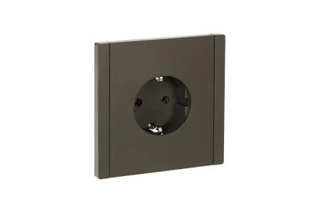 Розетка 1-м СП "Forte&Plano" FP314 16А с заземл. без защ. шторок безвинт. крепл. сер. IEK FP-R11-16-