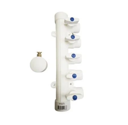 Коллектор РР 32/3*20 с воздухоотводом синий *1/14