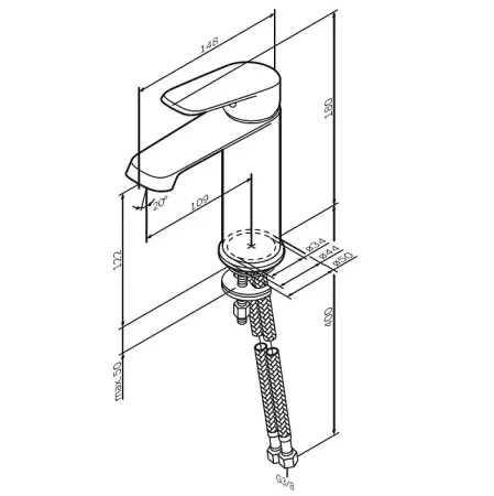 Смеситель для раковины одноручный Am.Pm Func F8F02100 хром