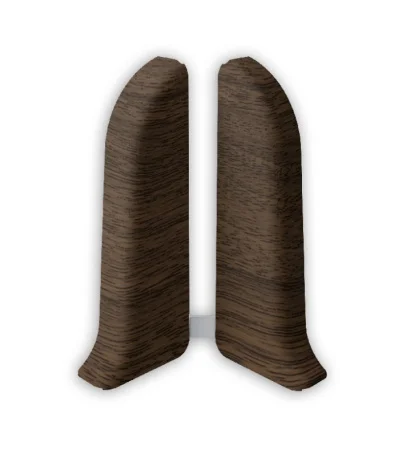 Заглушки для плинтуса (левая/правая) 293 Орех темный 55мм Лексида