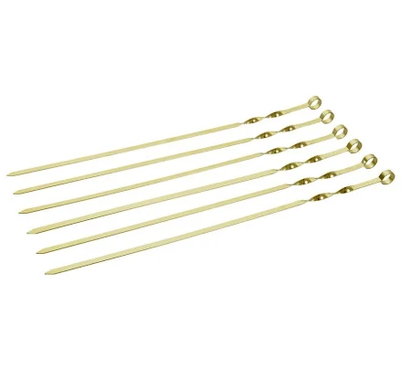 Набор плоских шампуров 60 см Gold, 6 шт в блистере Boyscout 61919  1 12
