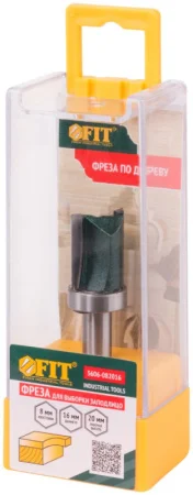 Фреза для выборки заподлицо с верхним подшипником хвостовик-8мм, D-16мм, H-20мм, L-60мм Fit 3606-082