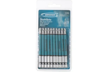 Бита PH2х90мм сталь S2 хвостовик Е 1/4" магнитная уп-10шт Gross 11263 *1/50