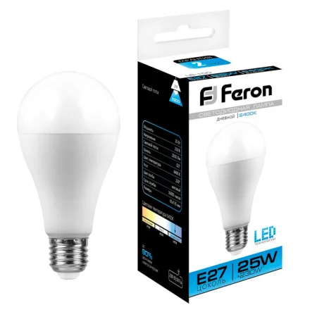 Лампа светодиодная LB-100 Шар E27 25W 175-265V 6400K 25792 (Feron) *1