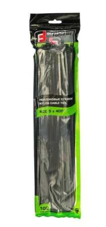 Хомут кабельный 5х400мм КСС нейлон черный (упак 100шт) 49790 Fortisflex