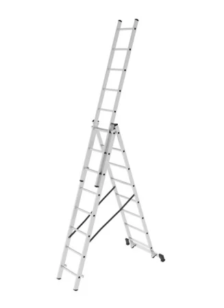 Лестница 8 ступеней 3 секции алюминиевая Новая Высота NV 1230 1230308 *1