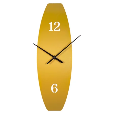 Часы настенные "Волна" из металла, 37х12 см, открытая стрелка, золото Рубин 3712-005 *1