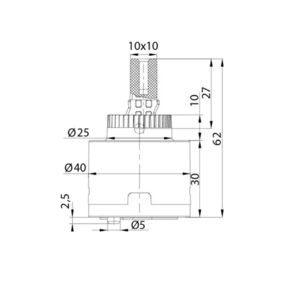 Картридж для смесителя 40мм керамика без ножек Iddis 999C40D0SM