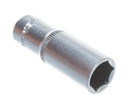 Головка торцевая 6-гранная 1/4 12мм сталь Cr-V удлиненная Зубр Мастер Flank 27717-12