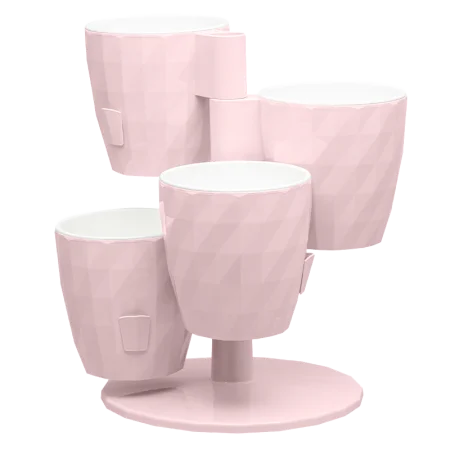 Кашпо д/цветов пласт. "Ruby" Кватро бежево-розовый КШ-5633 (La Decoro) *1