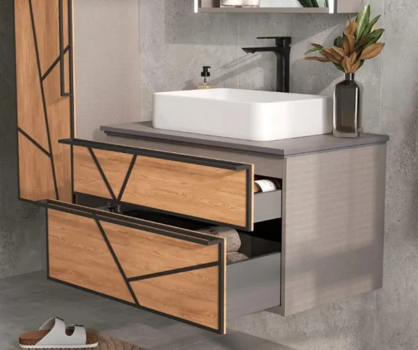 Тумба подвесная EQUIL Ferro 80.2Y tpFERRO80.2Y-11 с раковиной керамическая 78531