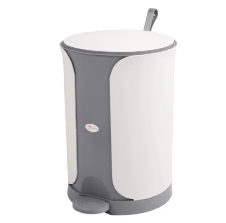 Ведро круглое 7л серое с педалью "Sтилъ" ЭП 143904 (Элластик-Пласт) *1