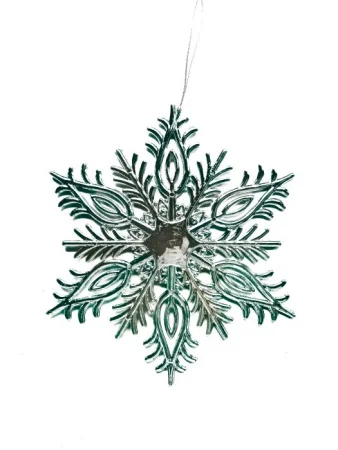 Украшение подвесное Снежинка резная в голубом 0,2x12,5x14,5см арт.89034 *1