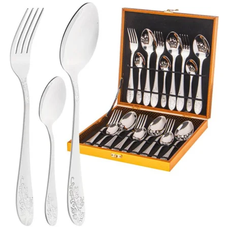 Набор Столовых Приборов Agness  На 6 Персон 18 Пр.В Деревянном Кейсе
