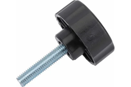 Ручка-барашек D50 с резьбовым штифтом М6х30мм пластик чёрный 1шт пакет Tech-Krep 144191 *1